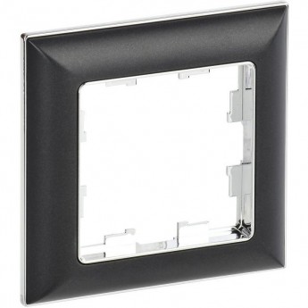 1-местная рамка IEK Brite ру-1-бр хром/черный BR-M12-12-2-K23 1-местная рамка IEK Brite ру-1-бр хром/черный BR-M12-12-2-K23