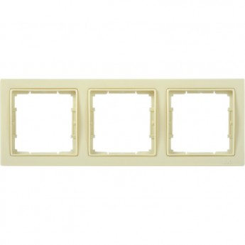 Рамка 3-местная квадратная IEK РУ-3-БК BOLERO Q1 кремовый - EMB32-K33-Q1