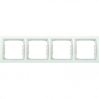 Рамка 4-местная квадратная IEK РУ-4-ББ BOLERO Q1 белый - EMB42-K01-Q1
