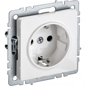 Розетка 1-местная с заземлением без защитных шторок IEK BRITE 16А РС11-1-0-БрБ белый - BR-R11-16-K01 Розетка 1-местная с заземлением без защитных шторок IEK BRITE 16А РС11-1-0-БрБ белый - BR-R11-16-K01