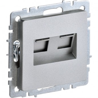 Розетка двойная IEK BRITE RJ11+RJ45 кат.5E РК/Т12-БрА алюминий - BR-KT20-O-1-K47 Розетка двойная IEK BRITE RJ11+RJ45 кат.5E РК/Т12-БрА алюминий - BR-KT20-O-1-K47
