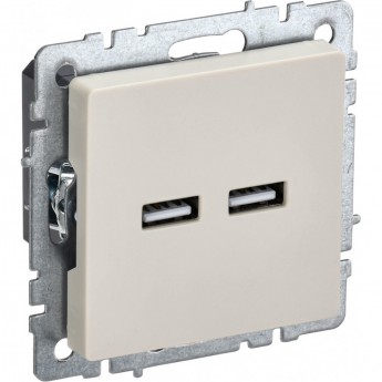 Розетка IEK BRITE USB A+A 3.1А РЮ10-1-БрКр Розетка IEK BRITE USB A+A 3.1А РЮ10-1-БрКр