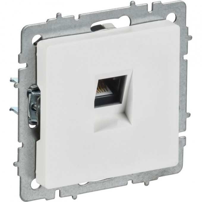 Розетка компьютерная IEK СП BRITE РК10-БрАБ RJ45 кат.5E белая BR-K10-1-K91
