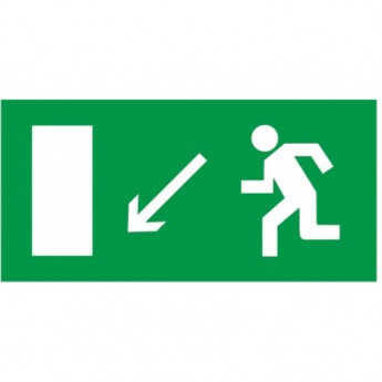 Самоклеящаяся этикетка IEK 100х50мм "Направление к эвакуационному выходу налево вниз" - YPC30-105NEV-NALVN Самоклеящаяся этикетка IEK 100х50мм "Направление к эвакуационному выходу налево вниз" - YPC30-105NEV-NALVN