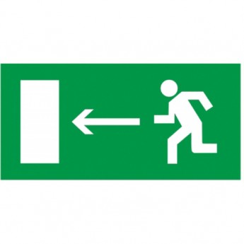 Самоклеящаяся этикетка IEK 100х50мм "Направление к эвакуационному выходу налево" - YPC30-105NEV-NAL Самоклеящаяся этикетка IEK 100х50мм "Направление к эвакуационному выходу налево" - YPC30-105NEV-NAL