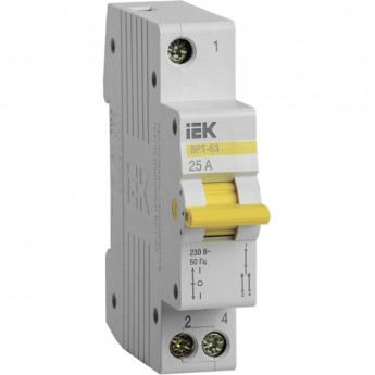 Выключатель-разъединитель трехпозиционный IEK ВРТ-63 1P 25А - MPR10-1-025 Выключатель-разъединитель трехпозиционный IEK ВРТ-63 1P 25А - MPR10-1-025